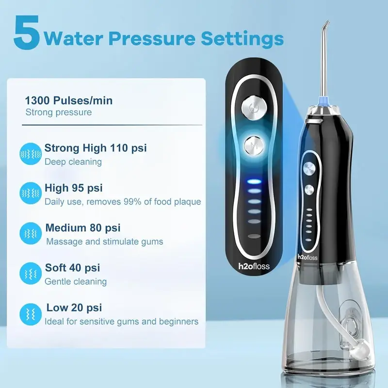 HF-6 H2ofloss Water Dental Flosser (Black)