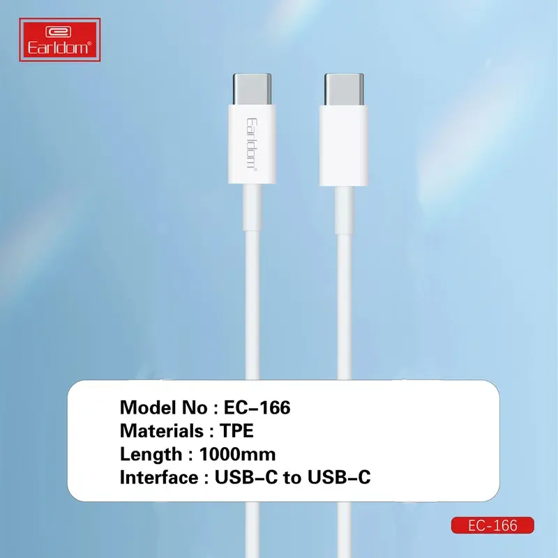 Earldom EC-166c-c PD60W USB-C 1m Cable
