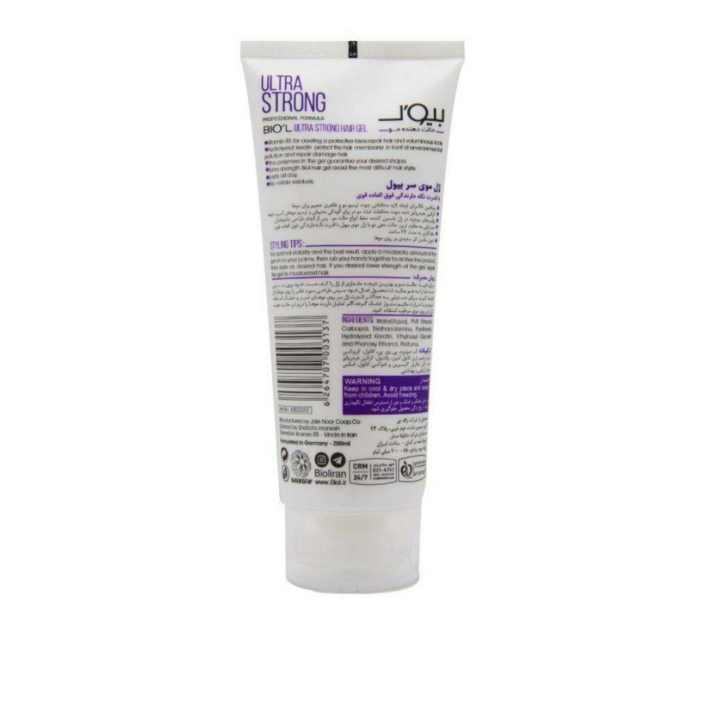 Biol ULTRA STRONG 200ml Hair Styling Gel