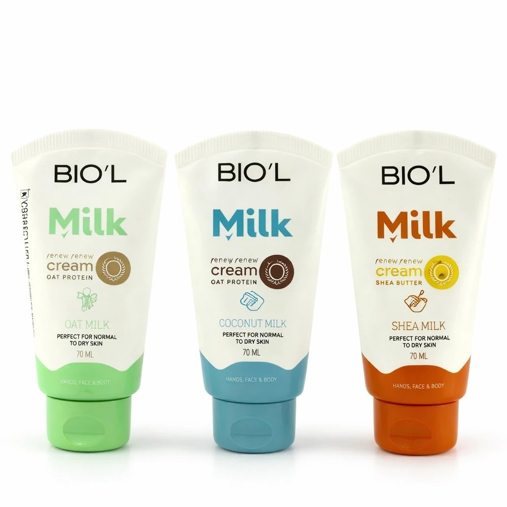 Biol Milk Protein V RVGhN Coconut 70ml Hand and Face Moisturizing Cream