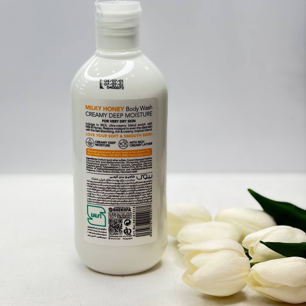 Biol Milk And Honey 400ml Body Wash