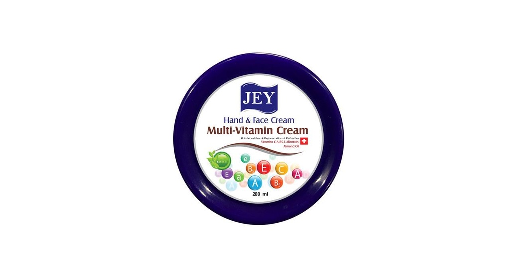 Jey Multi Vitamin 200ml For All Skin Types Hand and Face Nourishing Cream