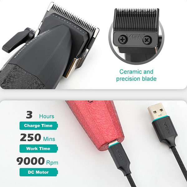 VGR V-640 (2Pcs) Hair Trimmer