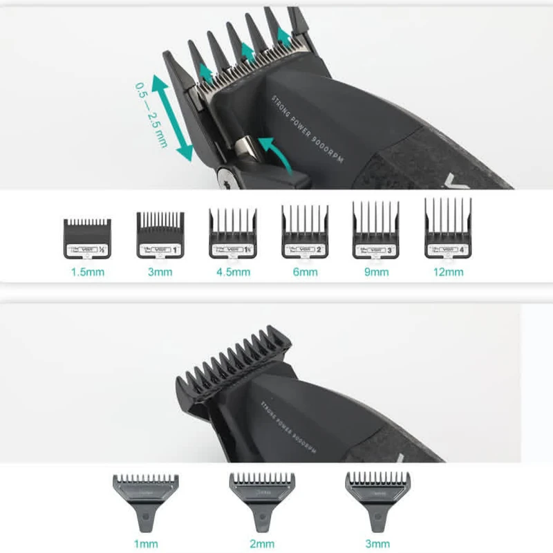VGR V-640 (3pcs) Hair Trimmer