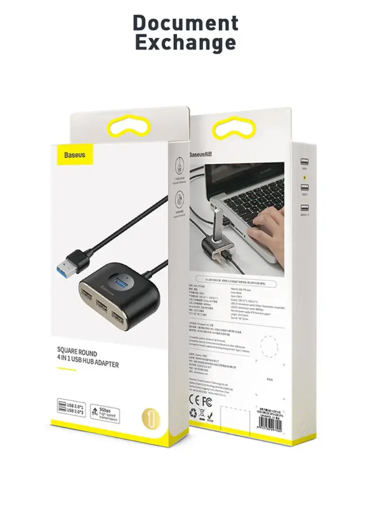 Baseus USB 3.0 4-Port Hub CAHUB-AY01
