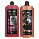 پک دو عددی شامپو کراتینه و فاقد سولفات Lerox حجم 550g 