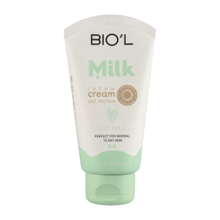 کرم مرطوب کننده دست و صورت Biol مدل Milk And Oat حجم 70ml
