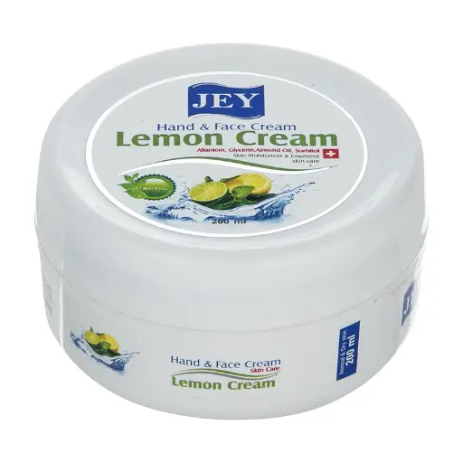 کرم مرطوب کننده دست و صورت Jey مدل Lemon حجم 200ml مناسب انواع پوست