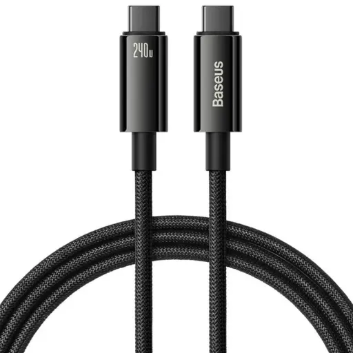 کابل Baseus سری USB-C Tungsten 240W مدل CAWJ040001 طول 1 متر